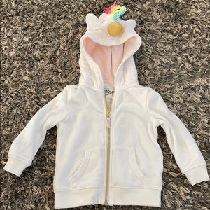 Unicorn OshKosh zip sweatshirt